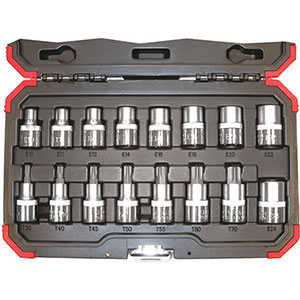 971P - SETS OF SOCKETS - Orig. Gedore red